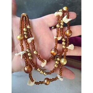 Multistrand Adjustable Beaded Necklace Vintage